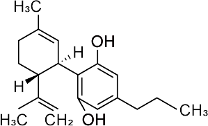 Cannabidivarin (CBDV) molecular structure
